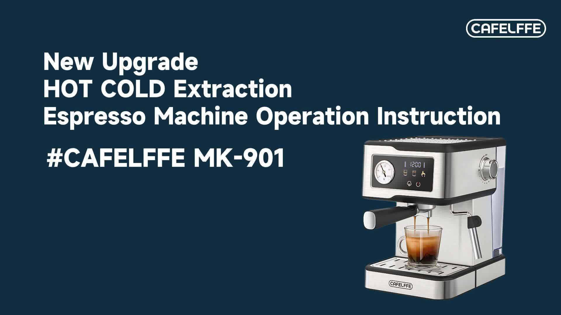 آلة صنع القهوة الإيطالية شبه الأوتوماتيكية CAFELFFE مع مضخة 20 بار من الفولاذ المقاوم للصدأ، خلاط حليب مدمج وذراع بخار، سعة 1.5 لتر، لوحة تعمل باللمس ذكية، إعدادات قابلة للبرمجة، منطقة تسخين الكوب، قابس بريطاني، 220-240 فولت، للاستخدام في الشتاء، ملحقات بار القهوة، معدات قهوة حديثة، بناء متين. - الصورة 11