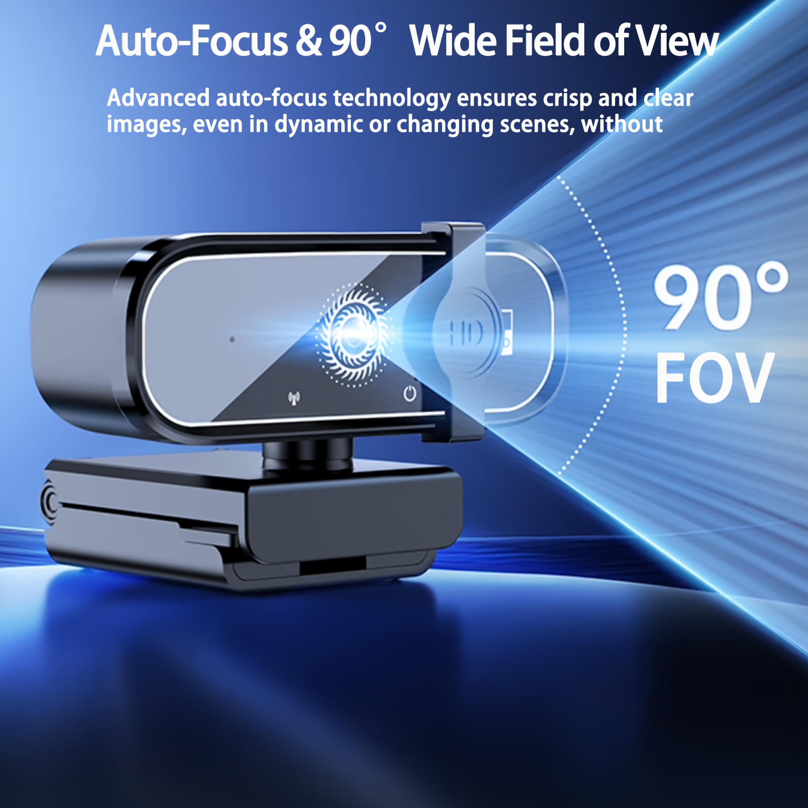 EXHQDR كاميرا ويب 4K Ultra HD مع تركيز تلقائي وغطاء خصوصية، كاميرا 8MP Plug & Play مع حامل ثلاثي القوائم ومحول Type-C للبث المباشر، اجتماعات Zoom والدروس عبر الإنترنت، مؤتمرات الفيديو، إعدادات المكتب المنزلي، تصميم مدمج، كاميرا ويب أنيقة، بناء متين، تقنية التركيز التلقائي، للمعلمين والطلاب عبر الإنترنت - الصورة 5