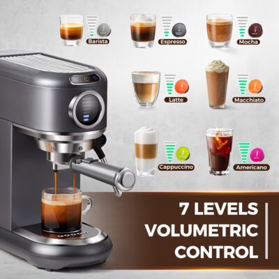 آلة إسبريسو شبه آلية CAFELFFE للبارد/الساخن، صانع قهوة متعدد الوظائف من الفولاذ المقاوم للصدأ، متوافق مع كبسولات DG و NES، 7 درجات لضبط الماء، متوافق مع ESE Pod. مثالية للتجمعات المنزلية والمكاتب وإهداء الهدايا، آلة إسبريسو أوتوماتيكية بالكامل، آلة إسبريسو مع طاحونة مدمجة، آلة كابتشينو، تحضير قهوة للحفلات، صانع قهوة منزلي، جهاز قهوة مدمج، آلة إسبريسو حديثة، بناء احترافي، تركيب متين
