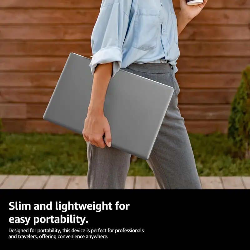 جهاز كمبيوتر محمول فائق النحافة 15.6 بوصة من MetalStyle | الجيل الثاني N95 (حتى 2.9 جيجا هرتز) | 16 جيجابايت + 1 تيرابايت | لوحة مفاتيح بصمة الإصبع 1920x1080 IPS FHD | مكبرات صوت ستيريو رباعية | هدايا مفاجئة للأصدقاء والعائلة في الحياة اليومية | يشمل محول | عمر بطارية لمدة ثماني ساعات، جهاز محمول، تصميم أنيق، بناء متين، شاشة عالية الدقة، لعشاق التكنولوجيا - الصورة 10