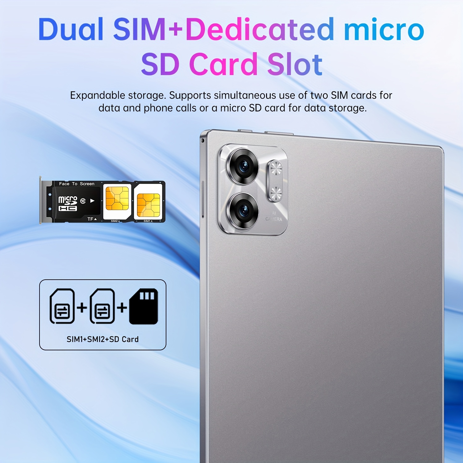 10.1 بوصة جهاز لوحي، أندرويد 14 متعددة الوسائط مفتوح، بطارية 6800 مللي أمبير، شاشة عالية الدقة، واي فاي 2.4G+5G، كاميرا مزدوجة 5MP+13MP مع لوحة مفاتيح وفأرة وقلم، غلاف حماية، هدايا عيد الميلاد - الصورة 4