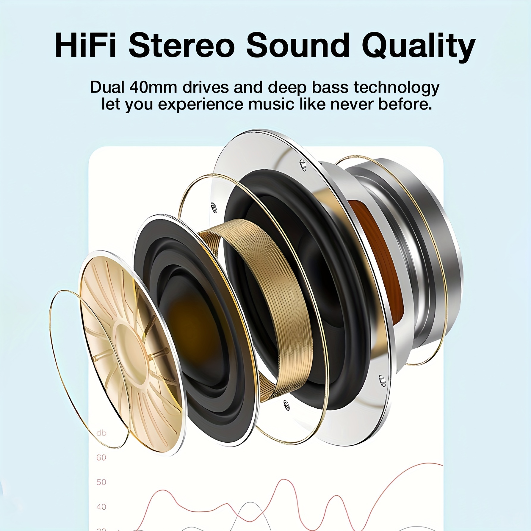 سماعة رأس لاسلكية فوق الأذن، زمن تشغيل 20 ساعة، سماعة مريحة وقابلة للطي للسفر، المنزل، المكتب، للأطفال والمراهقين والبالغين والنساء. - الصورة 16