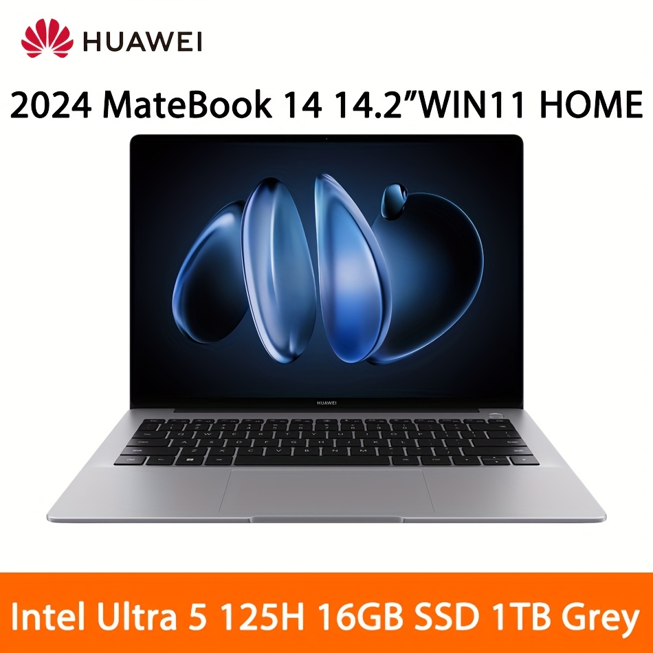 HUAWEI MateBook 14، شاشة 14.2 بوصة، معالج Intel Ultra 5/ 7 125H، معالج رسوميات UMA، ذاكرة وصول عشوائي (RAM) 16 جيجابايت، قرص صلب SSD بسعة 512 جيجابايت / 1 تيرابايت، لون رمادي فلكي، نظام تشغيل Windows 11 Home. - الصورة 7