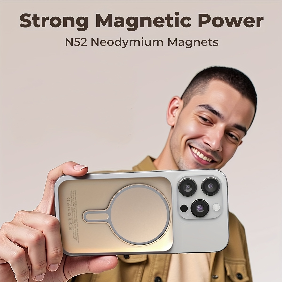 بطارية خارجية لاسلكية مغناطيسية بسعة 10000 مللي أمبير، بنك طاقة شحن سريع 20 واط USB C بطارية محمولة متوافقة مع الكابلات المتكاملة بنك طاقة USB C 2، 4 أمبير شحن سريع محمول مع شاحن محمول لهواتف for iphone 15/14/13/12/Pro/Max/Mini - الصورة 7