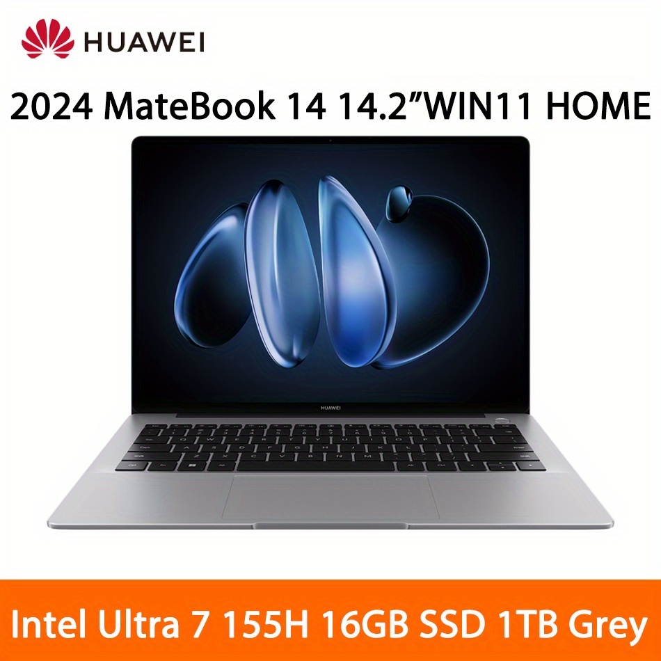 HUAWEI MateBook 14، شاشة 14.2 بوصة، معالج Intel Ultra 5/ 7 125H، معالج رسوميات UMA، ذاكرة وصول عشوائي (RAM) 16 جيجابايت، قرص صلب SSD بسعة 512 جيجابايت / 1 تيرابايت، لون رمادي فلكي، نظام تشغيل Windows 11 Home. - الصورة 8