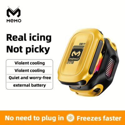 جهاز تبريد جديد للهاتف المحمول من MEMO CX12 2025، يتميز بشاشة رقمية ساطعة، يمكنه أيضًا العمل كبطارية خارجية للهاتف.