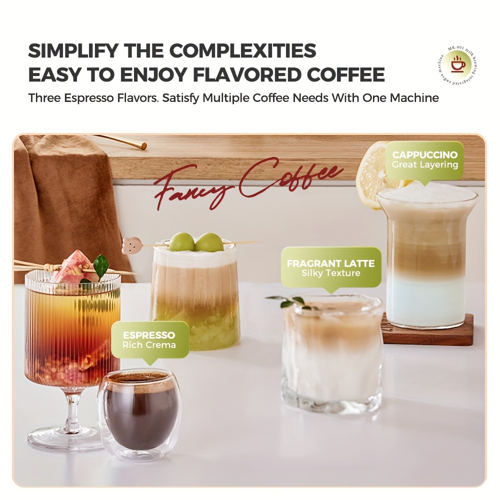 آلة صنع القهوة الإيطالية المحترفة 6 في 1 مع فرن القهوة الإيطالي المحترف 20 بار، نظام تسخين مزدوج، لاتيه وكابتشينو بلمسة واحدة، تنظيف ذاتي، خزان كبير بسعة 1.3 لتر، تصميم مدمج مع شاشة رقمية وفرن بخار - هدية مثالية للمنزل، المكتب، أو العطلات (متوافق مع قابس المملكة المتحدة)، آلة صنع القهوة المحمولة، آلة صنع القهوة المحمولة مع مطحنة، آلة صنع القهوة المحمولة، آلة صنع القهوة الأوتوماتيكية بالكامل، آلة صنع القهوة، آلة صنع القهوة للمكتب، آلة صنع القهوة للمنزل - الصورة 7