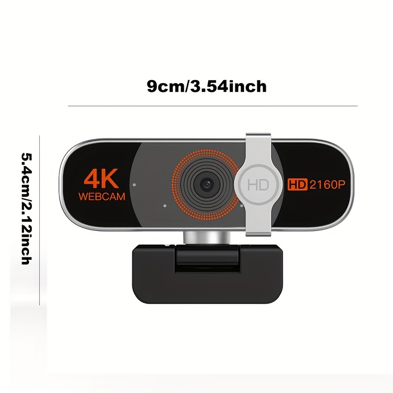 كاميرا ويب 4K للكمبيوتر مع تكبير تلقائي، تحكم عن بعد، غطاء خصوصية، توازن الأبيض، ميكروفون مدمج، كاميرا ويب تعمل بالطاقة عبر USB للكمبيوتر المحمول/المكتبي، مكالمات فيديو وتحديدات، كاميرا ويب للكمبيوتر، كاميرا فيديو للمكتب، تصميم أنيق، إكسسوار حديث، بناء متين - الصورة 2