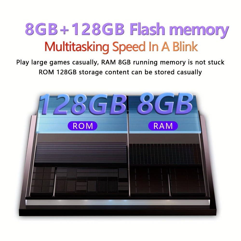 جهاز لوحي أندرويد 13 مقاس 10.1 بوصة مع معالج Snapdragon 888، ذاكرة وصول عشوائي 8 جيجابايت/ذاكرة تخزين 128 جيجابايت، بطارية 6800 مللي أمبير، واي فاي 5G، كاميرا مزدوجة (16 ميجابكسل + 32 ميجابكسل)، صوت رباعي، منفذ SIM وسريع - للألعاب والفيديو، جهاز لوحي للكمبيوتر - الصورة 5