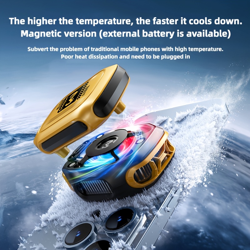 جهاز تبريد جديد للهاتف المحمول من MEMO CX12 2025، يتميز بشاشة رقمية ساطعة، يمكنه أيضًا العمل كبطارية خارجية للهاتف. - الصورة 3