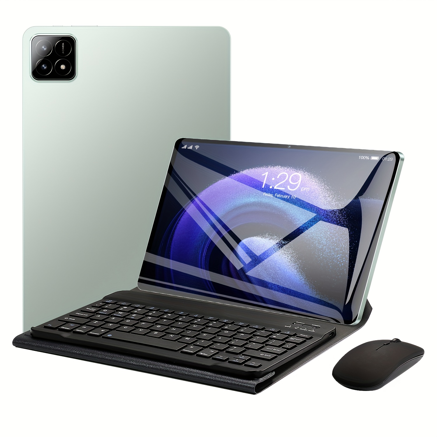 جهاز لوحي أندرويد 13 مقاس 10.1 بوصة مع معالج Snapdragon 888، ذاكرة وصول عشوائي 8 جيجابايت/ذاكرة تخزين 128 جيجابايت، بطارية 6800 مللي أمبير، واي فاي 5G، كاميرا مزدوجة (16 ميجابكسل + 32 ميجابكسل)، صوت رباعي، منفذ SIM وسريع - للألعاب والفيديو، جهاز لوحي للكمبيوتر - الصورة 7