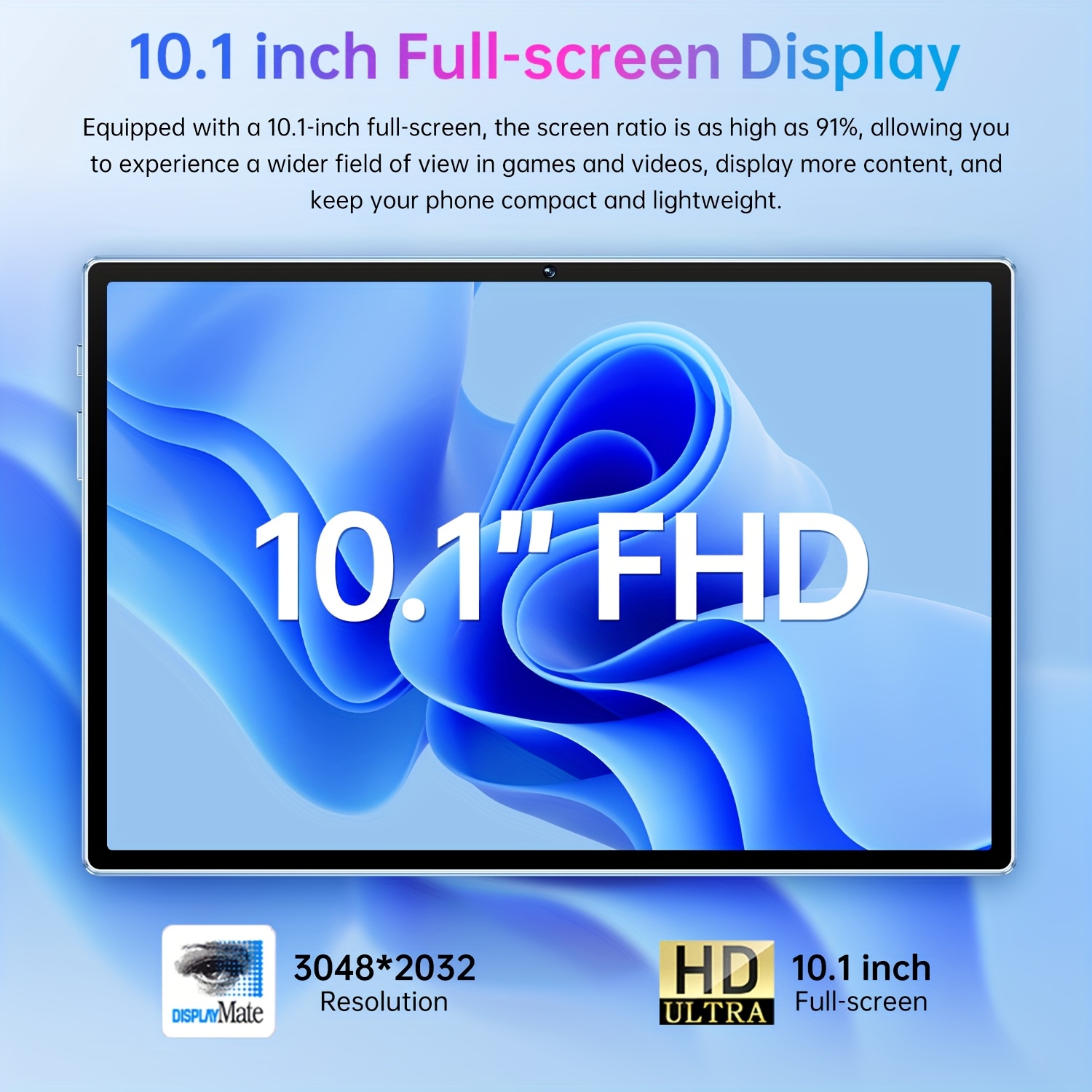 10.1 بوصة جهاز لوحي، أندرويد 14 متعددة الوسائط مفتوح، بطارية 6800 مللي أمبير، شاشة عالية الدقة، واي فاي 2.4G+5G، كاميرا مزدوجة 5MP+13MP مع لوحة مفاتيح وفأرة وقلم، غلاف حماية، هدايا عيد الميلاد