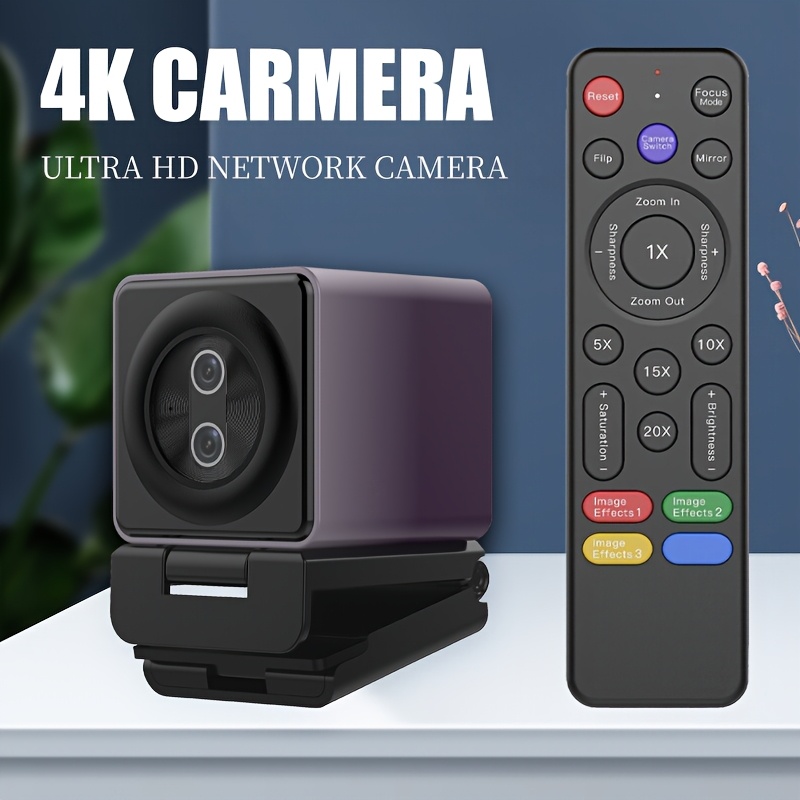 كاميرا بث مباشر بدقة 4K مع تكبير 20x، وحامل مغناطيسي، وطول وغامض، ووازن أبيض، وتصوير فيديو بدقة 4K - شحن عبر USB، تركيز يدوي، تحكم في ووازن الأبيض للبث المباشر والتسجيل، كاميرا متعددة الاستخدامات، كاميرا ويب حديثة، عدسة عالية الجودة - الصورة 5