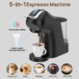 آلة إسبريسو بروتيل 5 في 1 مع استخراج ساخن وبارد لقهوة نيسيبرسو دولتشي غوستو والكبسولات ESE