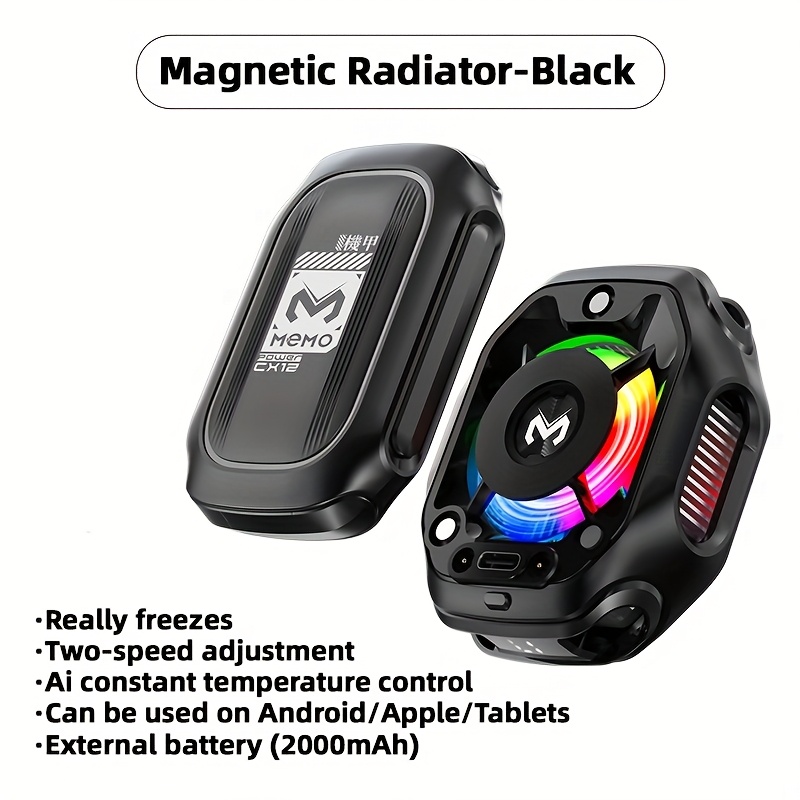 جهاز تبريد جديد للهاتف المحمول من MEMO CX12 2025، يتميز بشاشة رقمية ساطعة، يمكنه أيضًا العمل كبطارية خارجية للهاتف. - الصورة 7