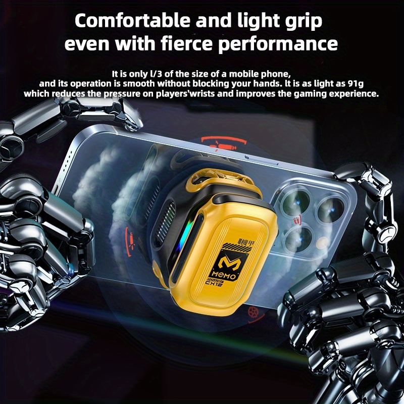 جهاز تبريد جديد للهاتف المحمول من MEMO CX12 2025، يتميز بشاشة رقمية ساطعة، يمكنه أيضًا العمل كبطارية خارجية للهاتف. - الصورة 5