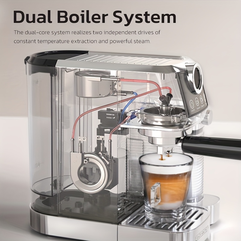 ماكينة إسبريسو نصف أوتوماتيكية HiBREW بضغط 20 بار مع خزان حليب لصنع الكابتشينو H13A، ماكينة إسبريسو محمولة، ماكينة قهوة إسبريسو محمولة، ماكينة قهوة إسبريسو مع مطحنة، ماكينة قهوة إسبريسو، ماكينة إسبريسو مع مطحنة، معدات الباريستا، صانع الكابتشينو، إسبريسو مدمج، صانع قهوة حديث، تصميم متين، أداء موثوق، مضرب حليب مرفق، للاستخدام المكتبي، لعشاق القهوة - الصورة 3