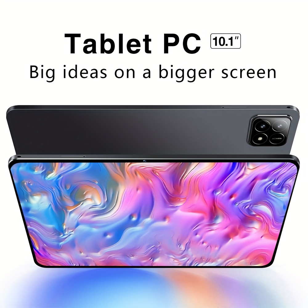 جهاز لوحي أندرويد 13 مقاس 10.1 بوصة مع معالج Snapdragon 888، ذاكرة وصول عشوائي 8 جيجابايت/ذاكرة تخزين 128 جيجابايت، بطارية 6800 مللي أمبير، واي فاي 5G، كاميرا مزدوجة (16 ميجابكسل + 32 ميجابكسل)، صوت رباعي، منفذ SIM وسريع - للألعاب والفيديو، جهاز لوحي للكمبيوتر - الصورة 2