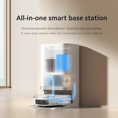مكنسة روبوت شاومي X20+ | محطة قاعدة ذكية الكل في واحد | شفط قوي 6000Pa | مسح دوار عالي السرعة | رفع تلقائي للممسحة | نظام تجنب العوائق بالضوء الهيكلي واسع النطاق S-Cross | نظام ملاحة ليزر LDS | جهاز تحكم عن بعد مع تطبيق