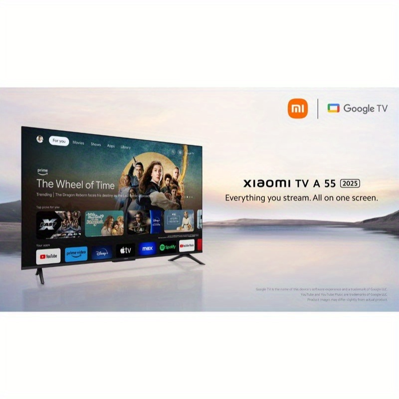 شاشة تلفزيون شاومي X 55 بوصة 2025 | جوجل تي في | شاشة 4K | صوت، DTS-X، و DTS Virtual:X | لمسة نهائية معدنية فاخرة | جهاز تحكم عن بعد لاسلكي بزاوية 360 درجة، جهاز منزلي ذكي، ترفيه منزلي، تصميم أنيق، لمسة نهائية أنيقة، تقنية متطورة، هيكل متين