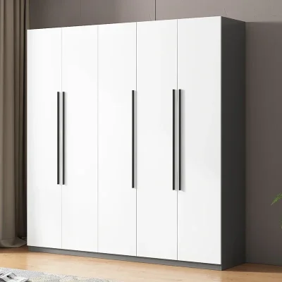 خزانة ملابس خشبية، خزانة مقاومة للغبار، خزانة مع عمود تجفيف الملابس، يمكن اختيار أحجام متعددة، خزانة غرفة النوم المنزلية