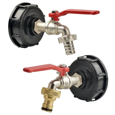 IBC خزان الحنفية محول S60 * 6 خيط خشن إلى النحاس/سبائك 16 مللي متر الاتصال السريع استبدال صمام حديقة المنزل صمام المناسب صنبور