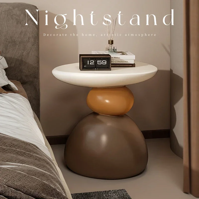 منضدة صغيرة مبتكرة، بديل أثاث كرتوني حديث، منظم عتيق فاخر خفيف لغرف النوم - الصورة 4