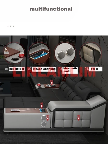 أريكة جلدية أصلية كاما الجلود الأريكة الكبيرة الأرائك أريكة نوم مجموعة أثاث غرفة المعيشة الأرائك الحديثة الفقرة سالا الاقسام أريكة - الصورة 3