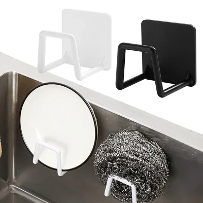 1-6 قطعة منظم المطبخ الإسفنج حامل لكمة خالية بالوعة استنزاف الإسفنج حامل سلك الكرة خرقة فرشاة المنظم جدار هوك المطبخ أداة