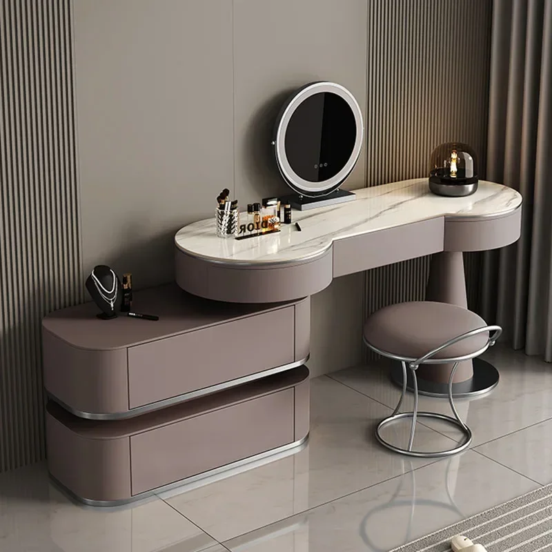 متعددة الوظائف غرفة نوم الغرور الجدول درج امرأة ماكياج خشبي سحر خلع الملابس الفاخرة الشمال Aparadores أثاث المنزل - الصورة 5