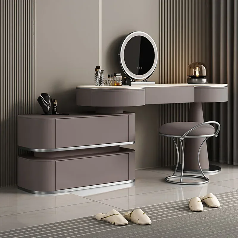 متعددة الوظائف غرفة نوم الغرور الجدول درج امرأة ماكياج خشبي سحر خلع الملابس الفاخرة الشمال Aparadores أثاث المنزل - الصورة 6