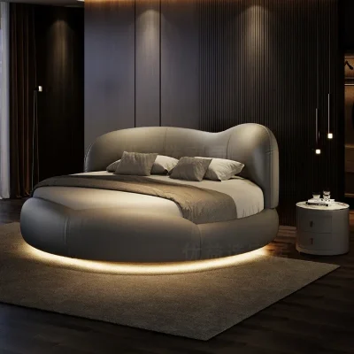 سرير بناتي بتصميم مزدوج فاخر لغرفة نوم الأطفال، إطار بسيط، سرير أوروبي من حصير التاتامي، أثاث خارجي خشبي إسكندنافي