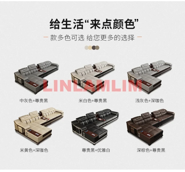 أريكة جلدية أصلية كاما الجلود الأريكة الكبيرة الأرائك أريكة نوم مجموعة أثاث غرفة المعيشة الأرائك الحديثة الفقرة سالا الاقسام أريكة - الصورة 5