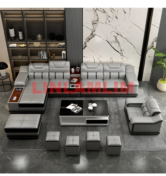 أريكة جلدية أصلية كاما الجلود الأريكة الكبيرة الأرائك أريكة نوم مجموعة أثاث غرفة المعيشة الأرائك الحديثة الفقرة سالا الاقسام أريكة - الصورة 2